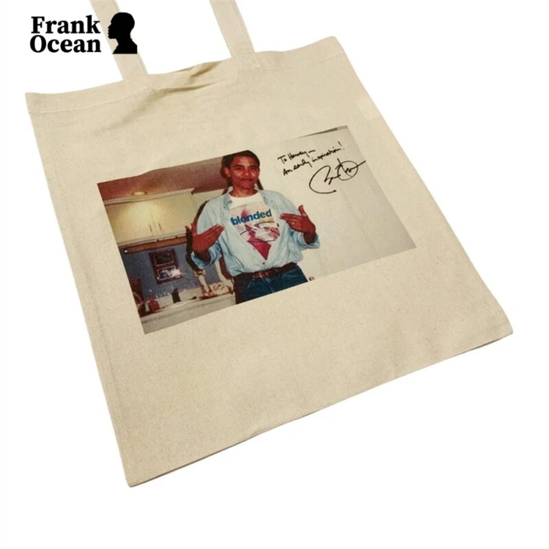 Obama Wearing Frank Ocean Blond Tote Bag